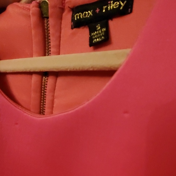 Max & Riley Girls Hot Pink Scuba Dress - Picture 7 of 7